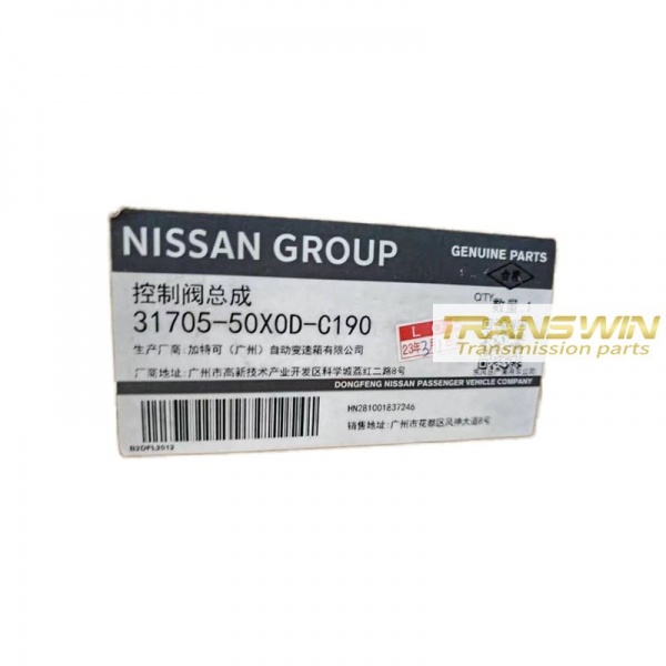 JF020E vavle body - 31705-50X0D-C190
